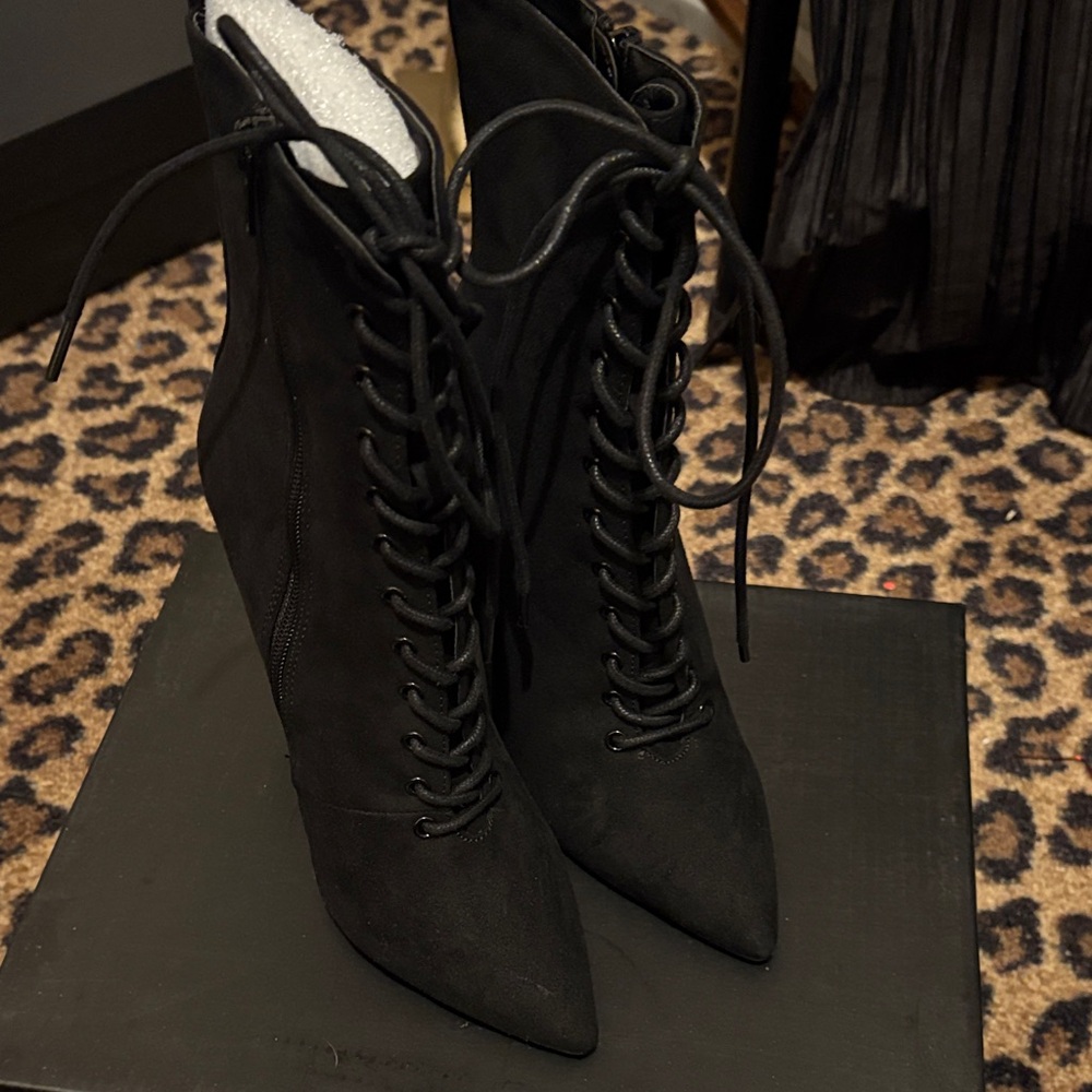 Windsor Black Lace-Up Women's Boots